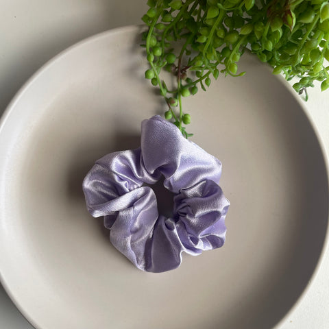 Luxe Satin Silk Scrunchie - Lilac