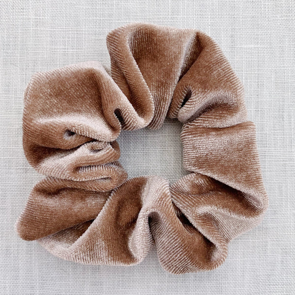 Velvet Scrunchie - Beige