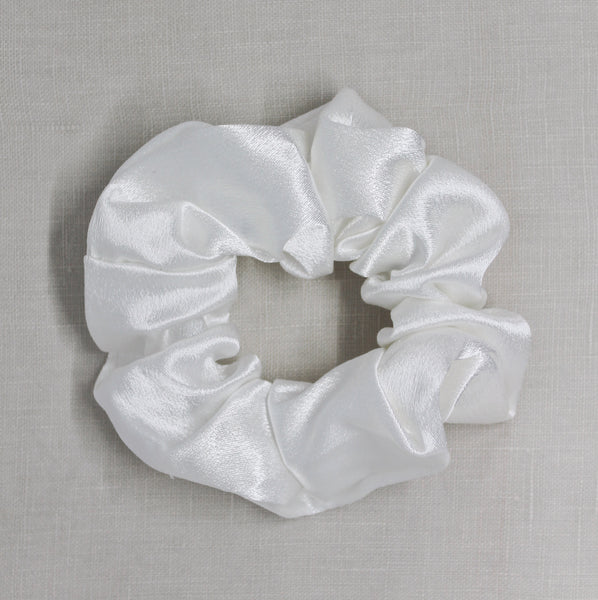 Luxe Satin Silk Scrunchie - Cream