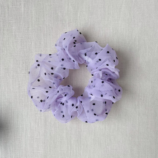 Dot Organza Scrunchie - Lilac