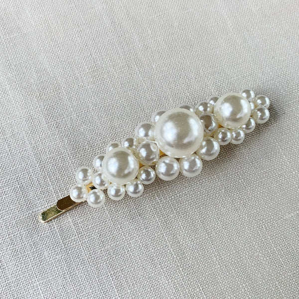 Floral Pearl Hair Clip