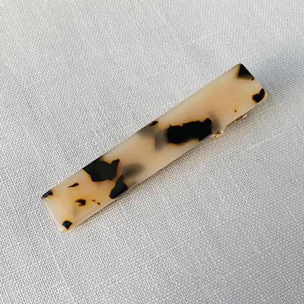 Flat Resin Hair Clip - Leopard