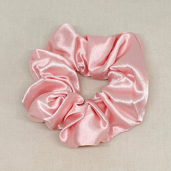 Luxe Satin Silk Scrunchie - Baby Pink